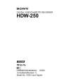 SONY HDW-250 Manual de Usuario
