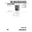 SONY SSDX3 Manual de Servicio