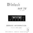 MCINTOSH MR78 Manual de Servicio