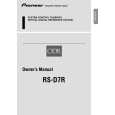 PIONEER RS-D7R/EW Manual de Usuario