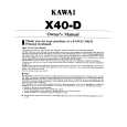 KAWAI X40D Instrukcja Obsługi