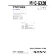 SONY MHCGX20 Instrukcja Serwisowa