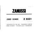 ZANUSSI Z5531 Manual de Usuario